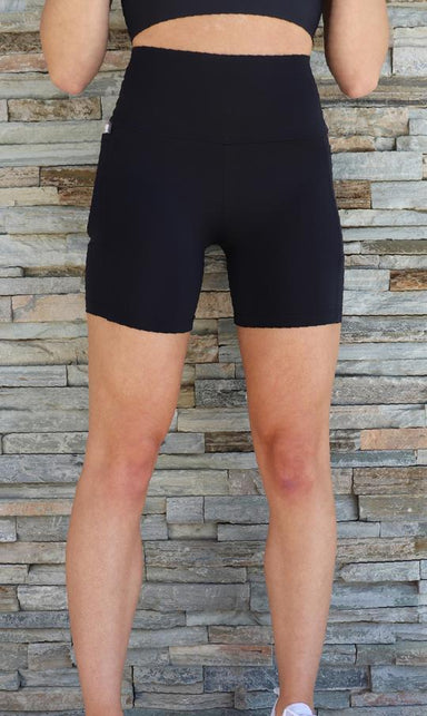 Midnight Body Contouring Midi Shorts with Pockets - Be Activewear