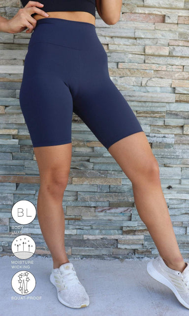 Navy Body Luxe Biker Shorts - Be Activewear