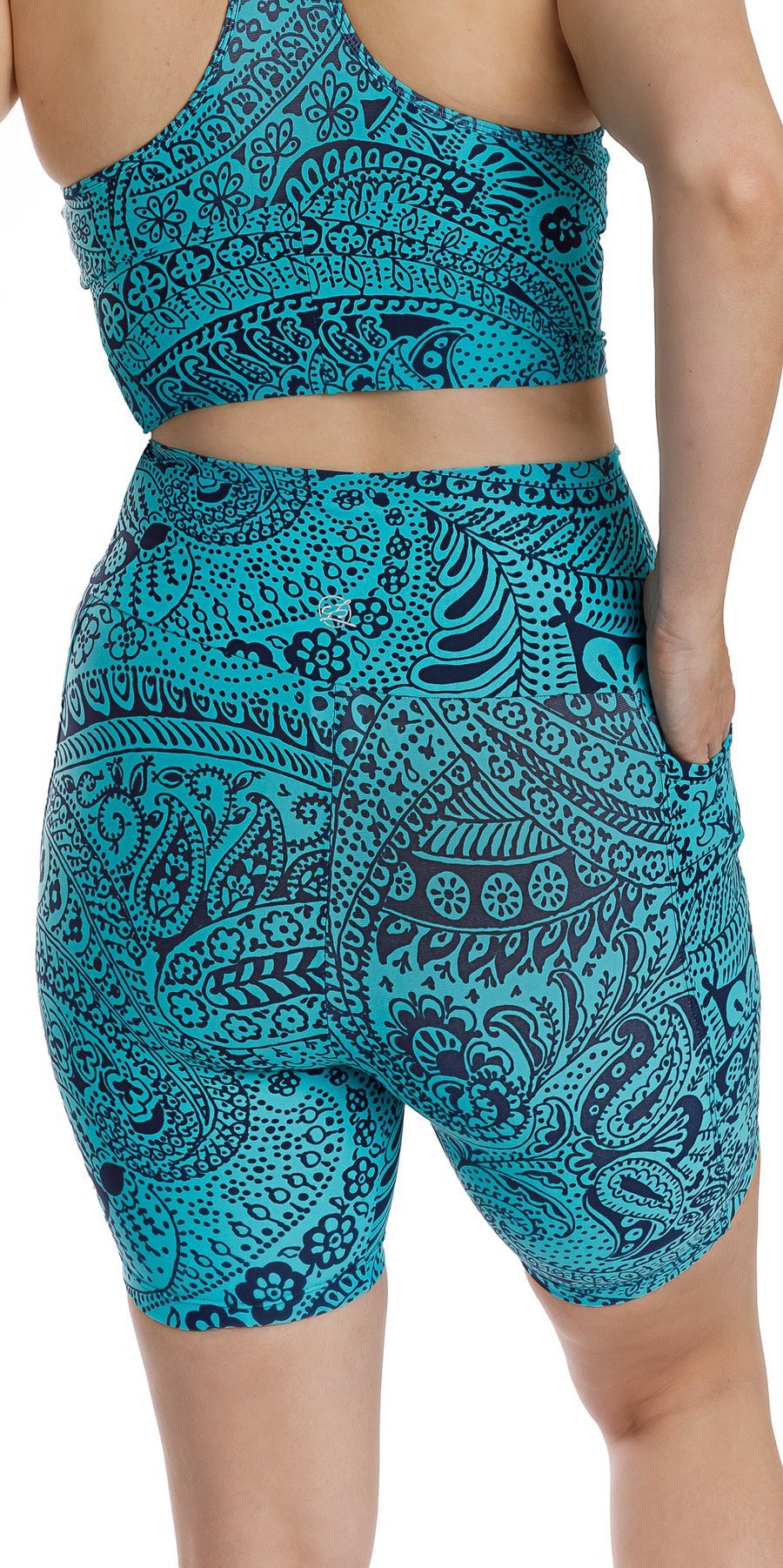 Carra Lee Active Shorts Paisley Tide Eco Midi Shorts with Pockets