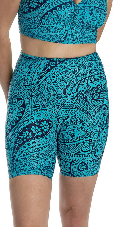 Carra Lee Active Shorts Paisley Tide Eco Midi Shorts with Pockets