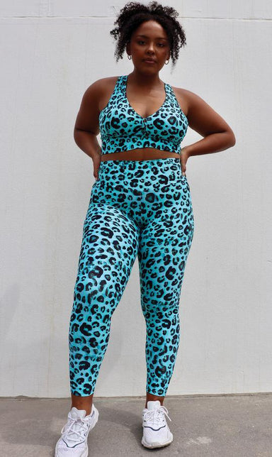 YOURS Plus Size Grey Flocked Leopard Print Leggings | Yours Clothing