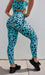 Carra Lee Active Tights Aqua Leopard Eco Ultra High Waist Leggings