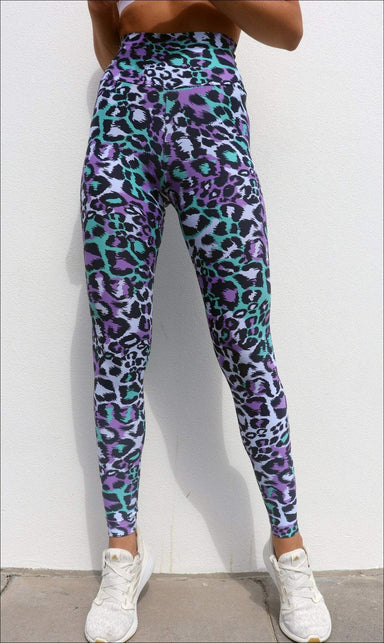 Carra Lee Active Tights Magic Cheetah Eco Scrunch Bum Leggings