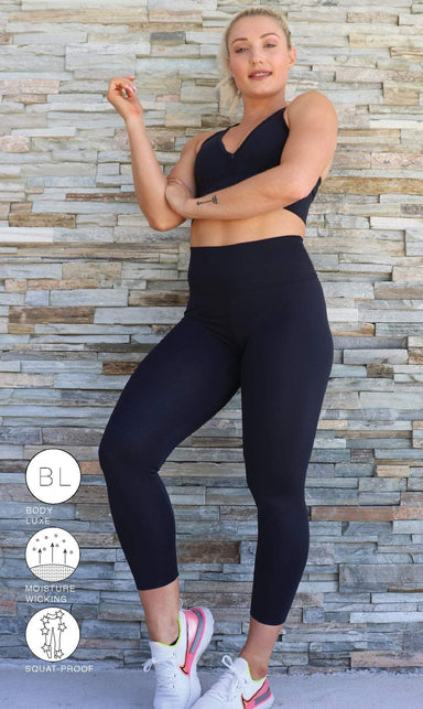 Midnight Body Luxe Scrunch Bum 7/8 Leggings - Be Activewear