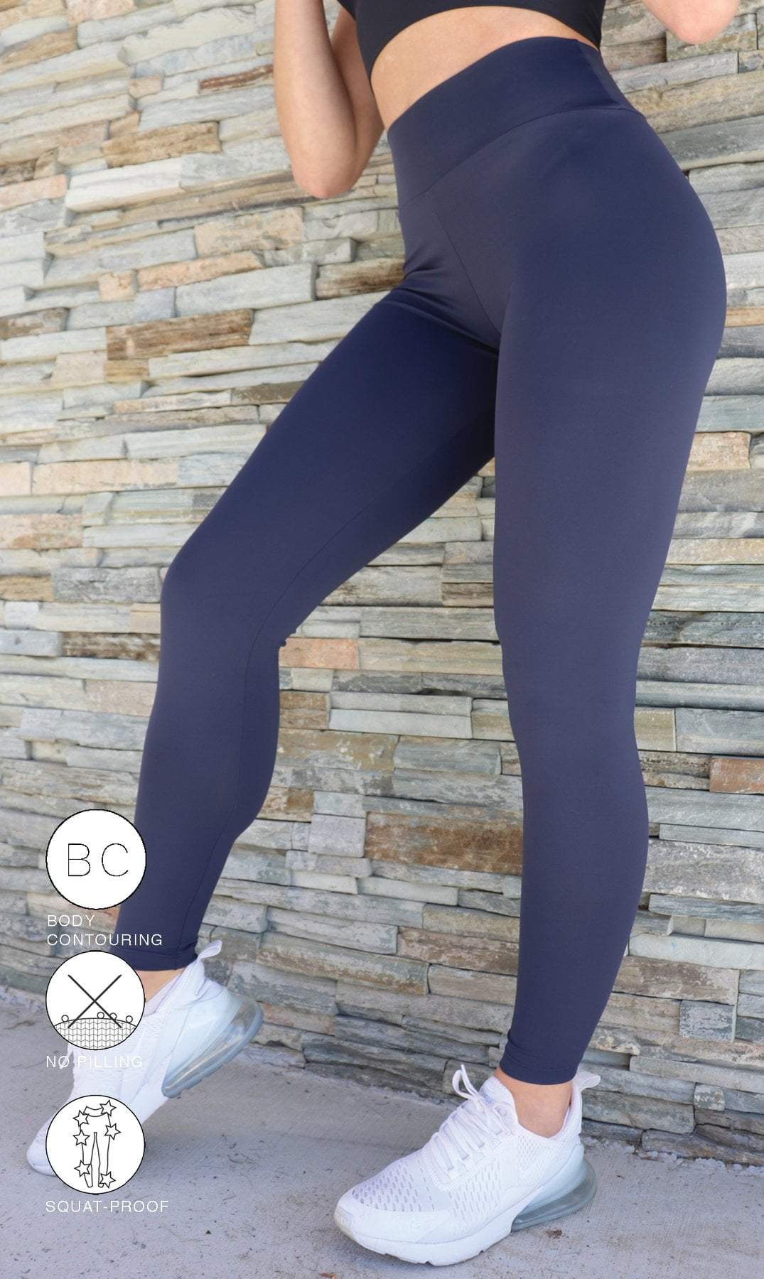 Navy Body Contouring Extra Long Leggings - Be Activewear