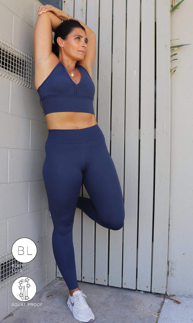 Navy Body Luxe Full Length Leggings - Be Activewear