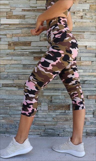 Urban Camo Body Contouring Capri Leggings - Be Activewear