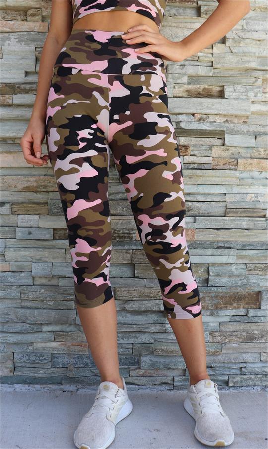 Urban Camo Body Contouring Capri Leggings - Be Activewear