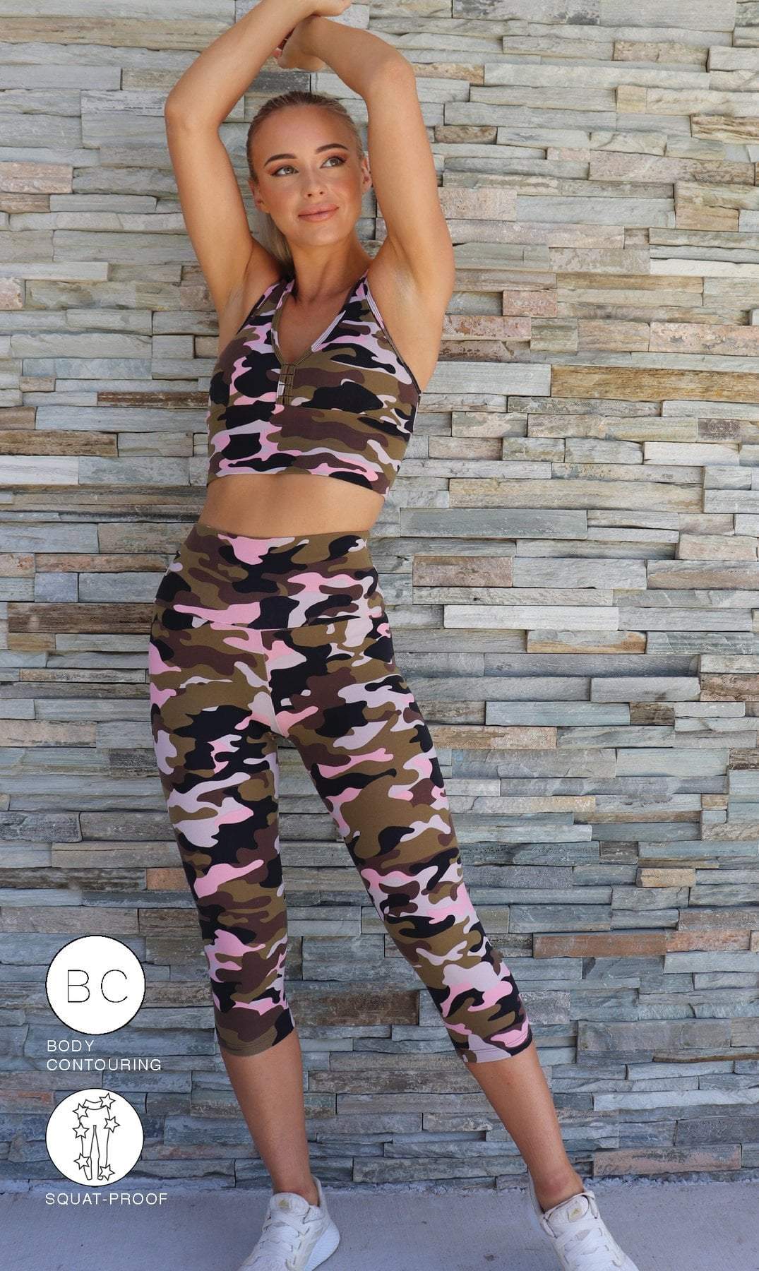 Urban Camo Body Contouring Capri Leggings - Be Activewear