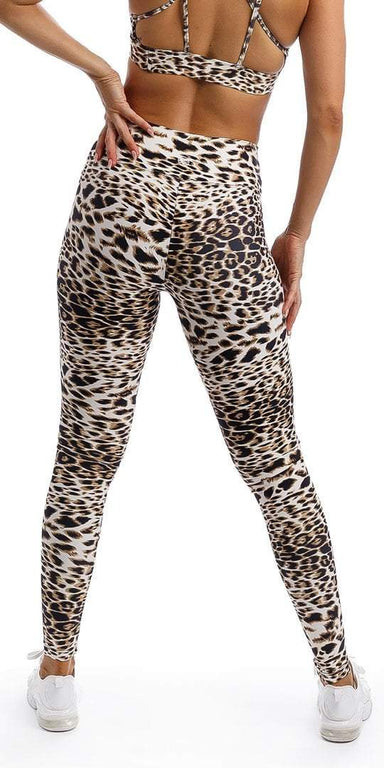 Carra Lee Active Tights White Cheetah Extra Long Leggings