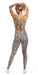 Carra Lee Active Unitard White Cheetah Unitard