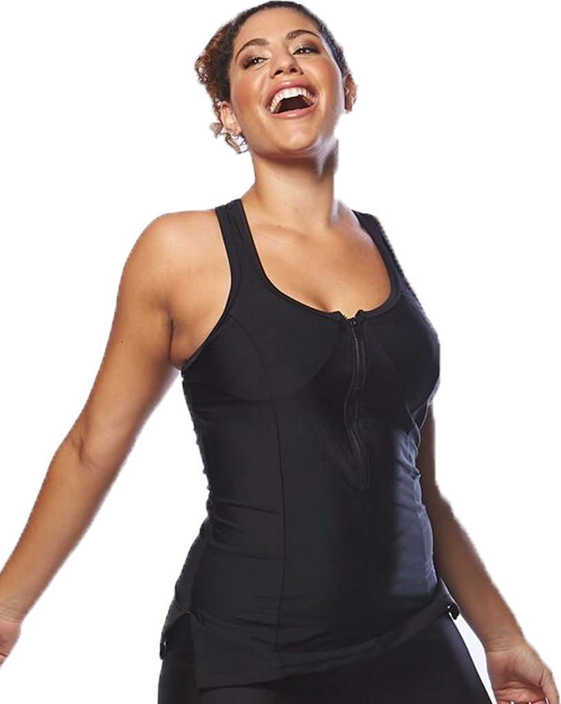 Plus Size Cami Swim Top with Racer Back
