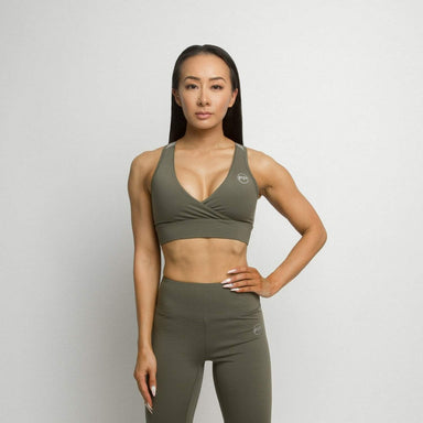 FITPRO Crop Tops FLAWLESS SPORTS BRA - OLIVE GREEN