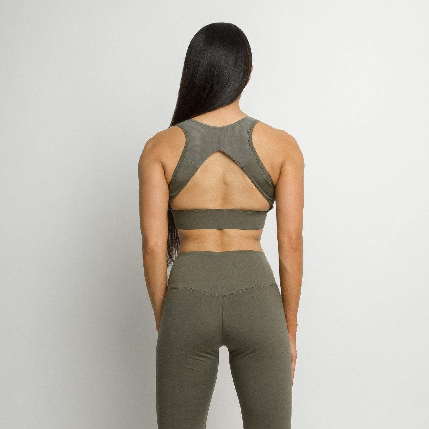 FITPRO Crop Tops FLAWLESS SPORTS BRA - OLIVE GREEN