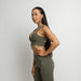 FITPRO Crop Tops FLAWLESS SPORTS BRA - OLIVE GREEN