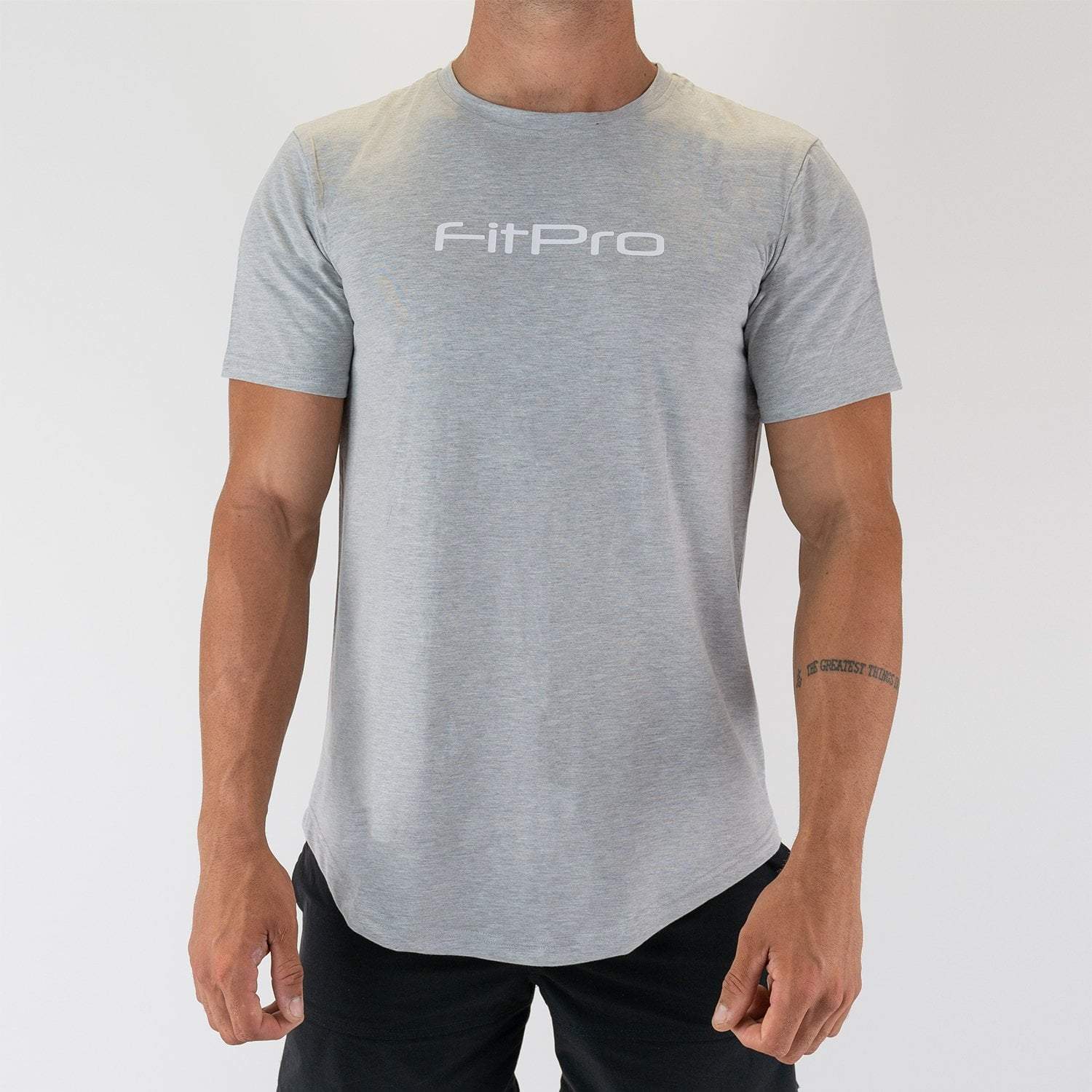 FITPRO Mens T-Shirt MENS SCOOP TEE - GREY