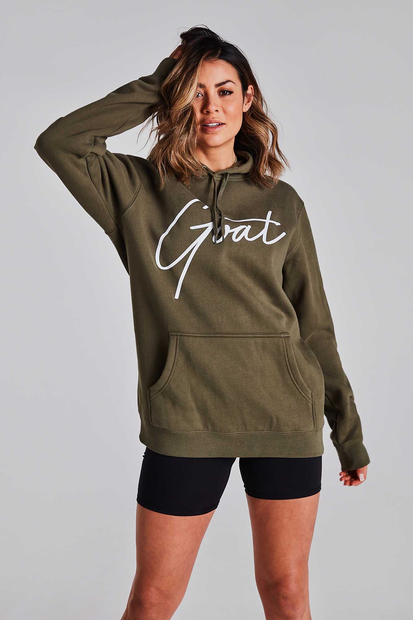 Khaki GOAT Signature Hoodie (UNISEX) - Be Activewear