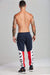 NAVY TRI-PANEL TRACK PANTS (UNISEX) - Be Activewear