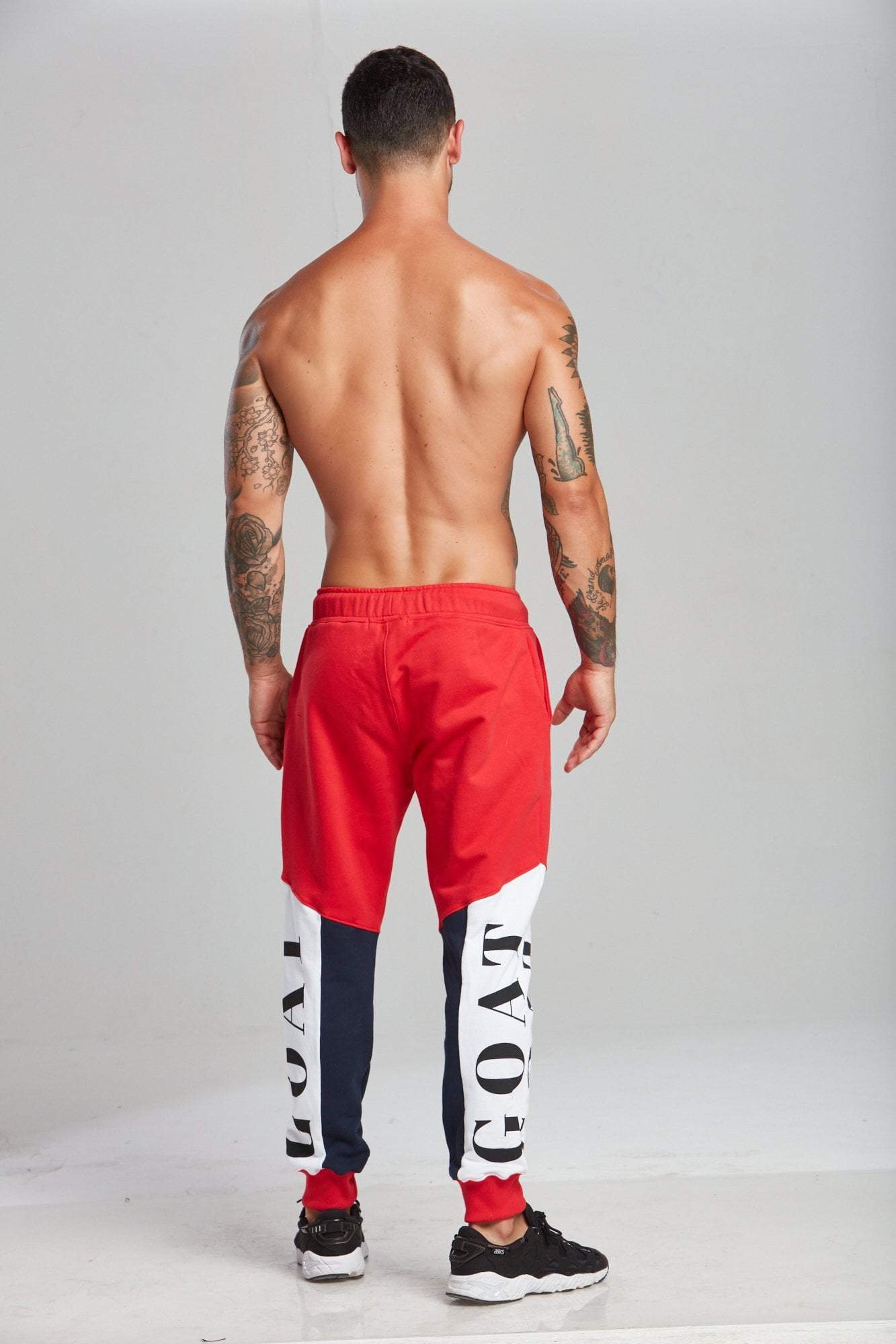 RED TRI-PANEL TRACK PANTS (UNISEX) - Be Activewear