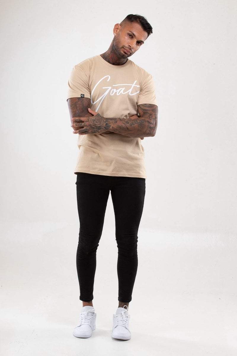 BEIGE GOAT SIGNATURE T-SHIRT (Unisex) - Be Activewear