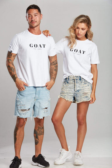 WHITE GOAT CLASSIC T-SHIRT (UNISEX) - Be Activewear