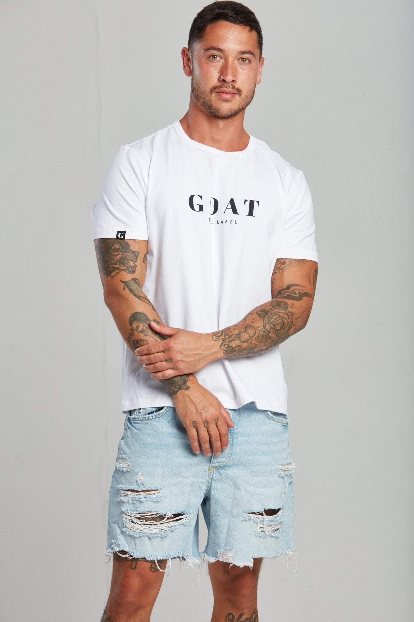 WHITE GOAT CLASSIC T-SHIRT (UNISEX) - Be Activewear