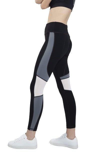 Ultra High Waisted Full Length Leggings with Mesh -Black | LA Nation  Activewear