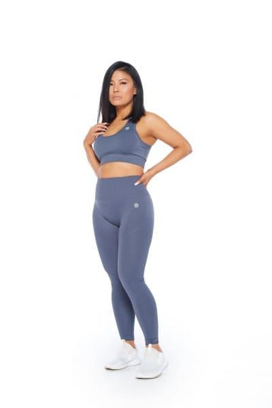 Genesis Seamless Legging Blue  Womens high Waisted gym leggings
