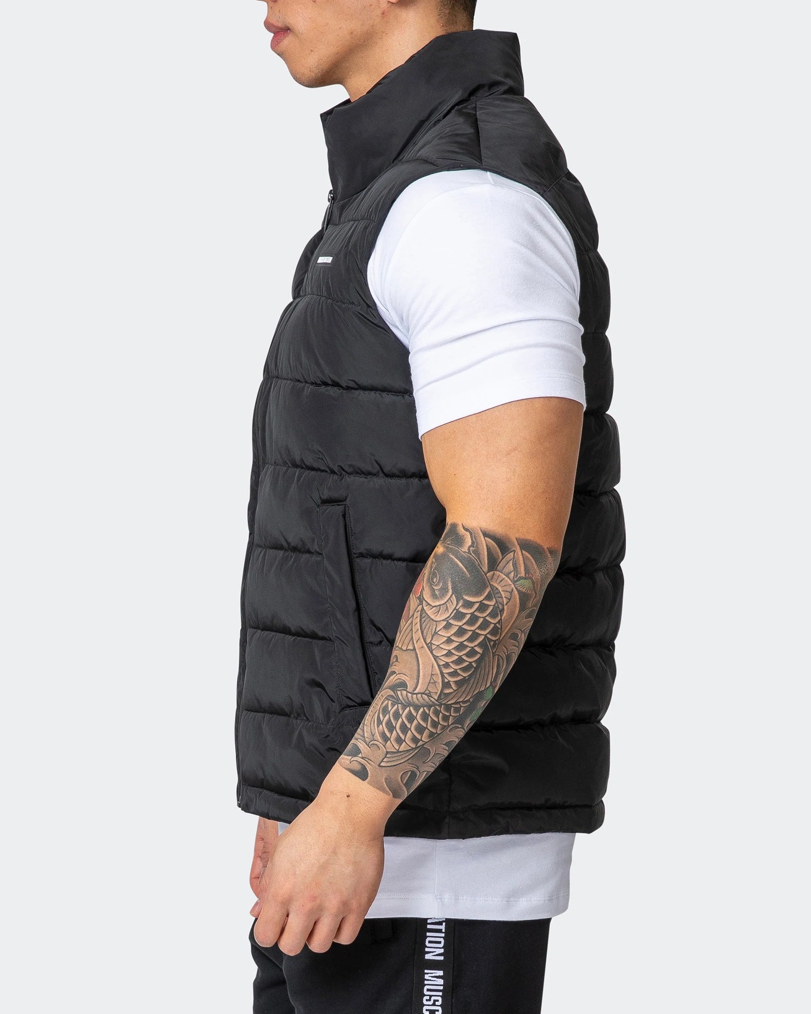 Staple Oversized Puffer Vest - Black