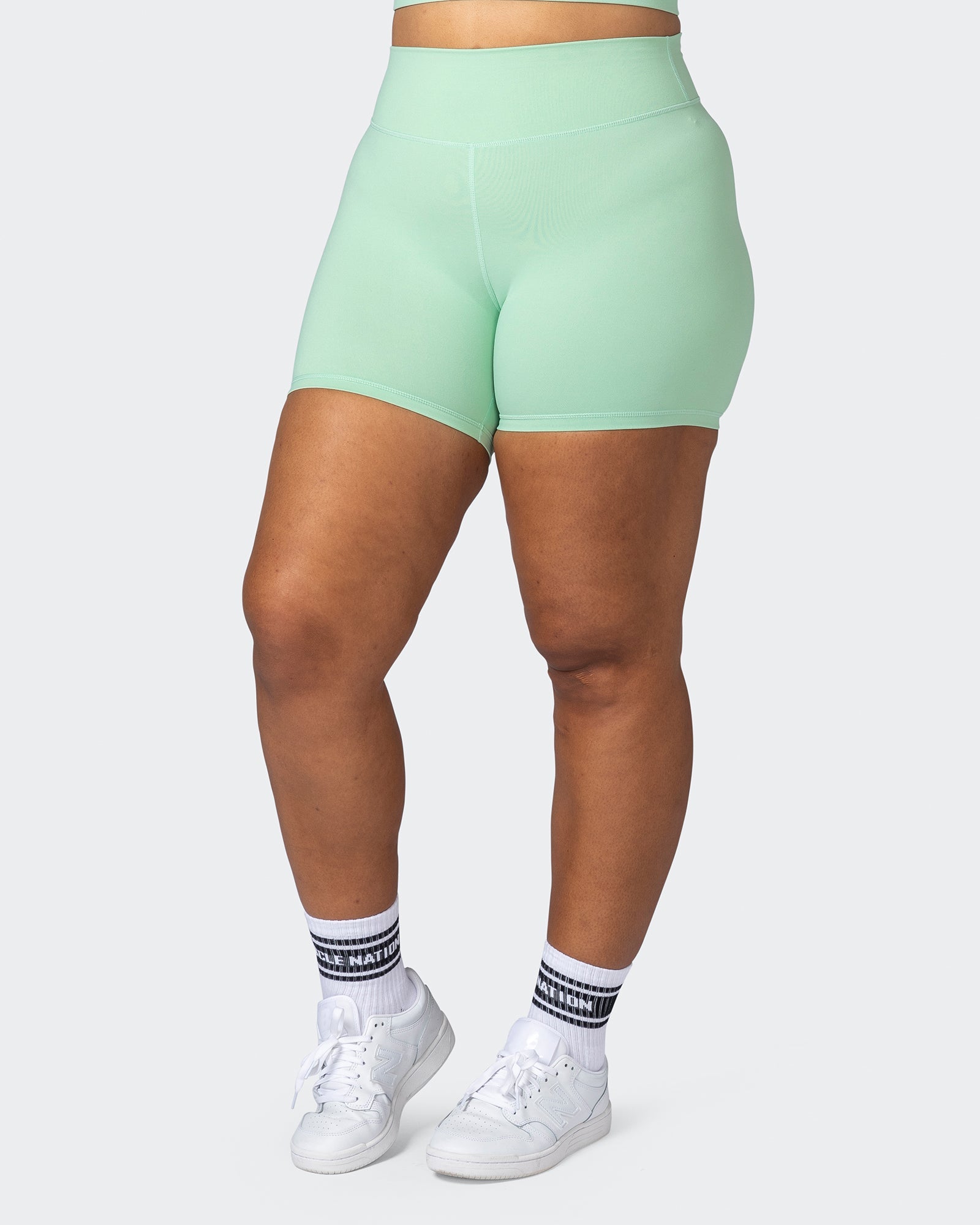 musclenation Shorts Signature Scrunch Bike Shorts - Pastel Green