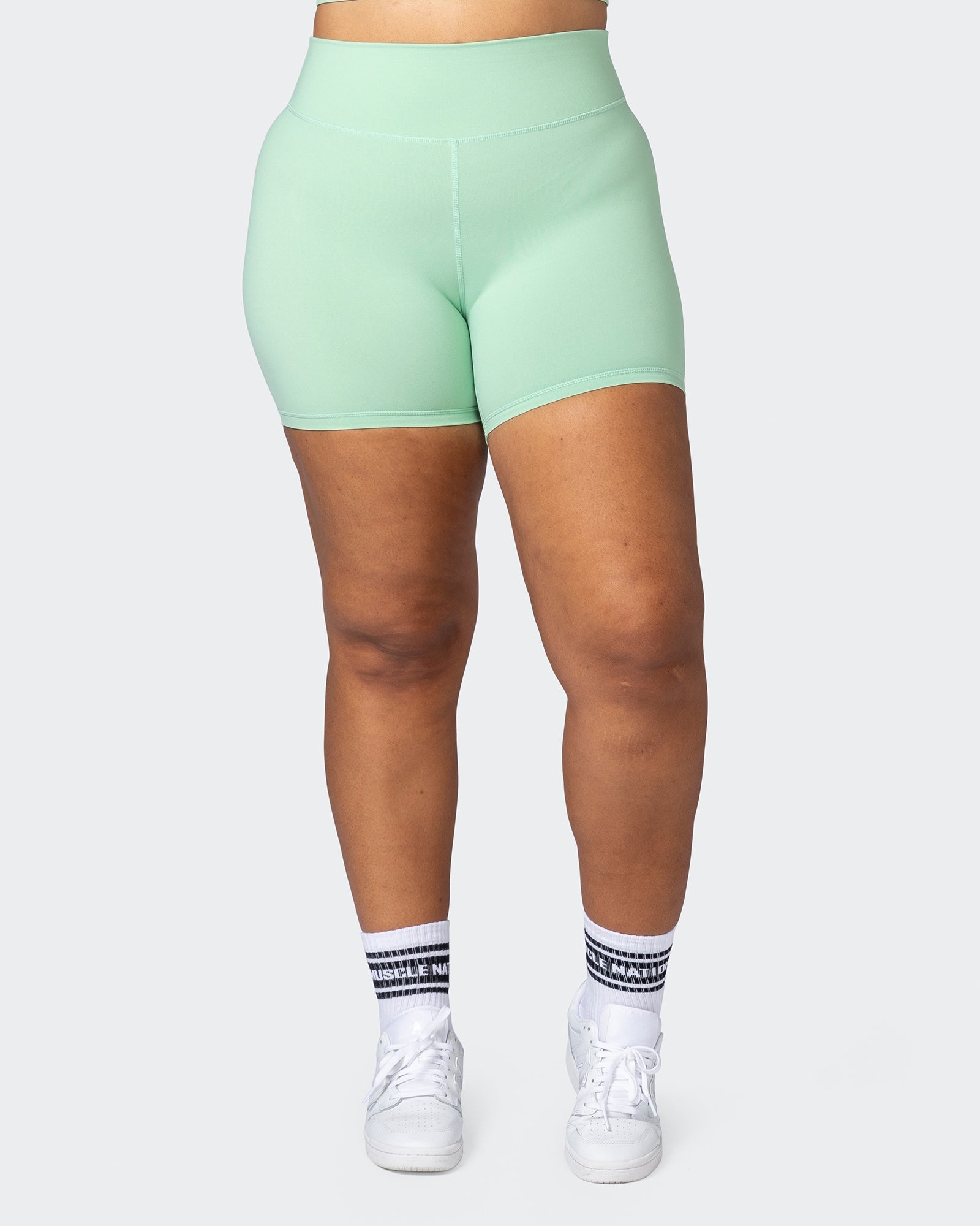 musclenation Shorts Signature Scrunch Bike Shorts - Pastel Green