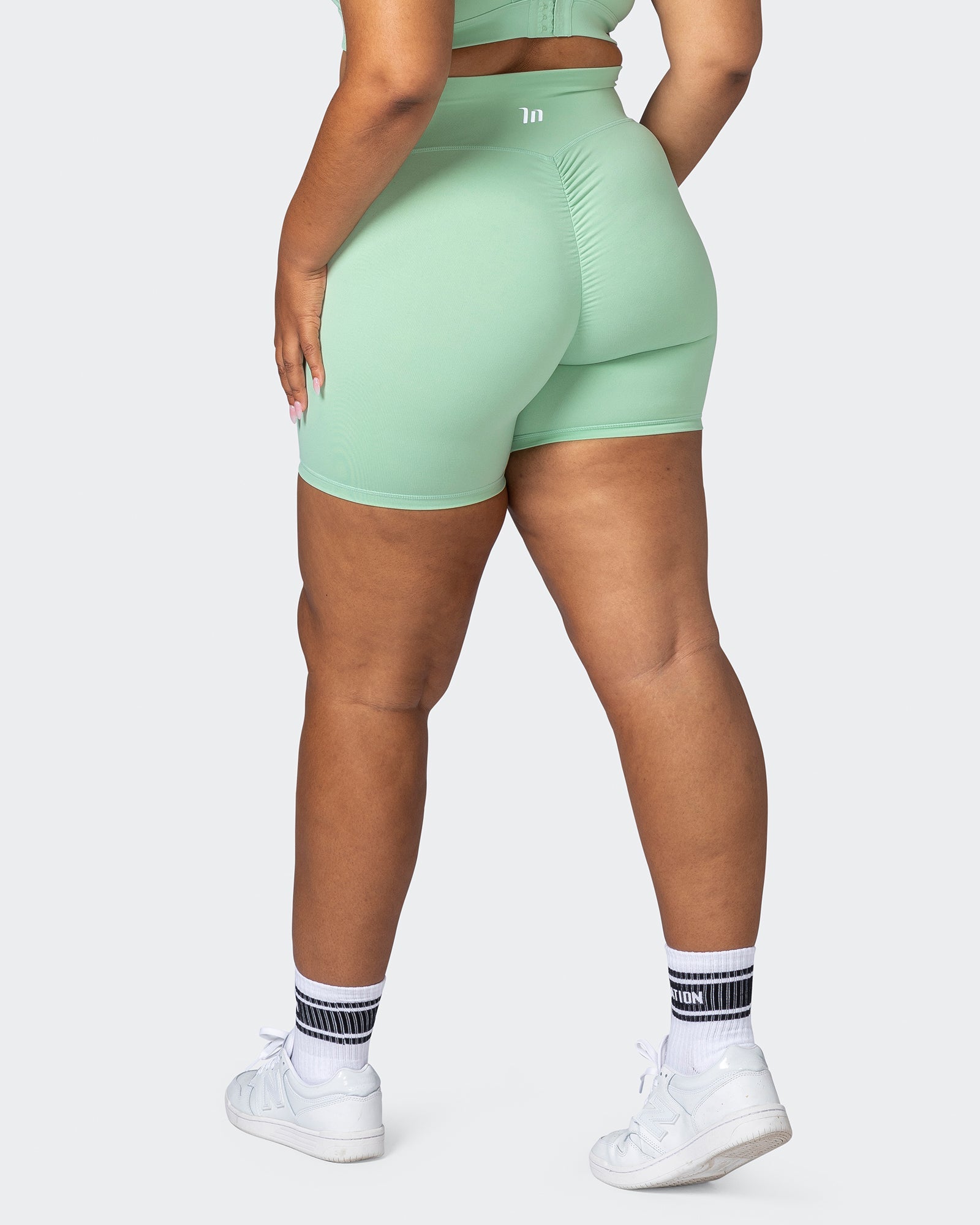 musclenation Shorts Signature Scrunch Bike Shorts - Pastel Green