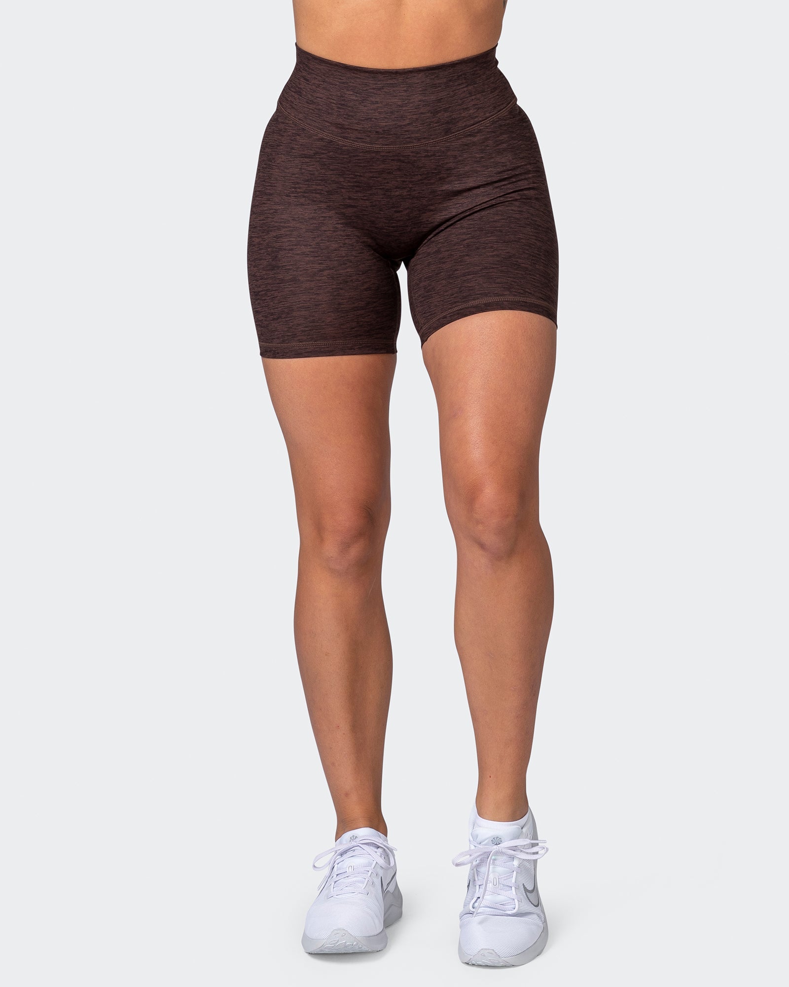 musclenation Shorts Zero Rise Everyday Bike Shorts - Coffee Marl