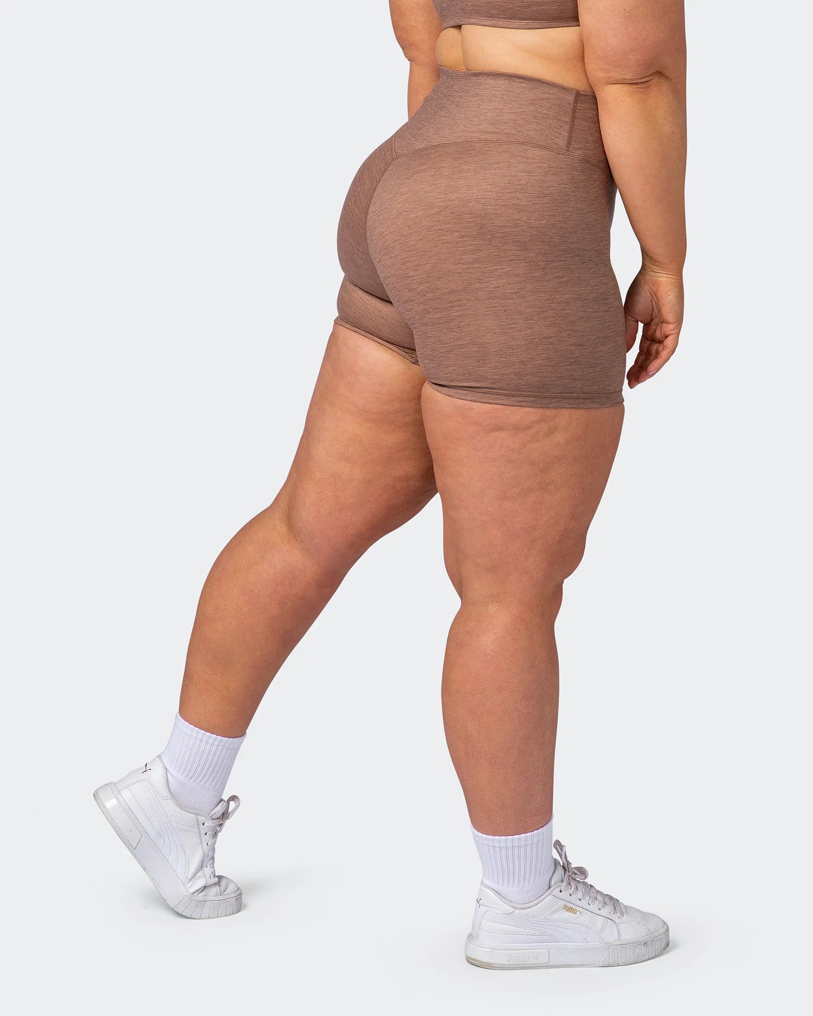 musclenation Shorts Zero Rise Everyday Midway Shorts - Nutmeg Marl