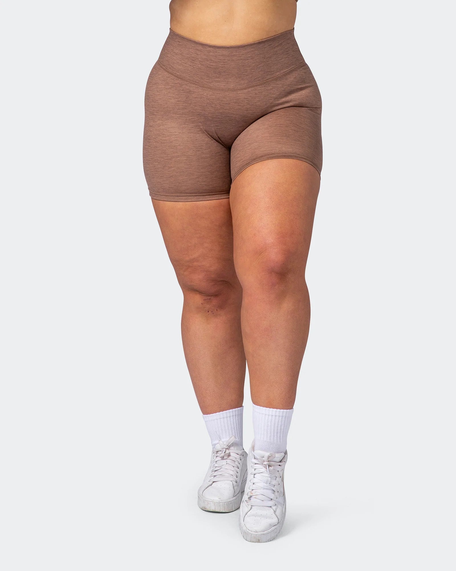 musclenation Shorts Zero Rise Everyday Midway Shorts - Nutmeg Marl