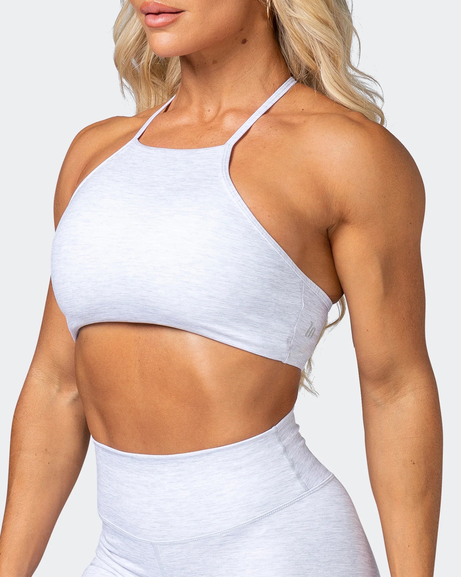 musclenation Sports Bras HBxMN Enticing Bralette - White Grey Marl