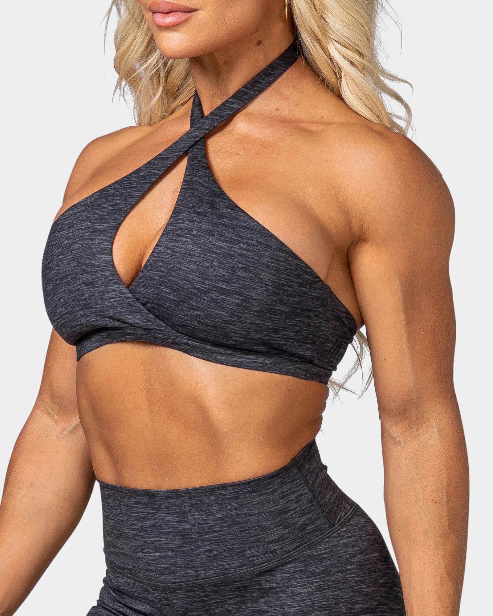 musclenation Sports Bras HBxMN Tranquil Bralette - Charcoal Marl