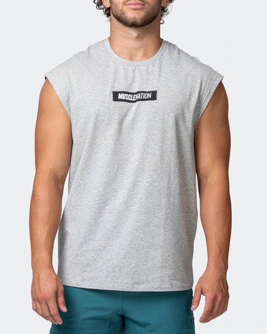 musclenation T-Shirts SLEEVELESS TEE Light Grey Marl