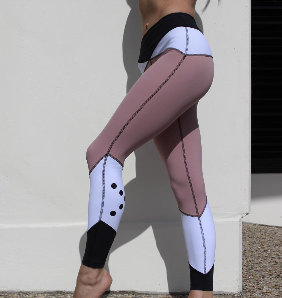 Paradox Activewear Leggings High Waisted Cosmetic Panel Tights