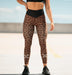 Paradox Activewear Tights Chocolate Leopard Print Tights