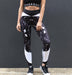 Mono Print Paneled Tights - Be Activewear