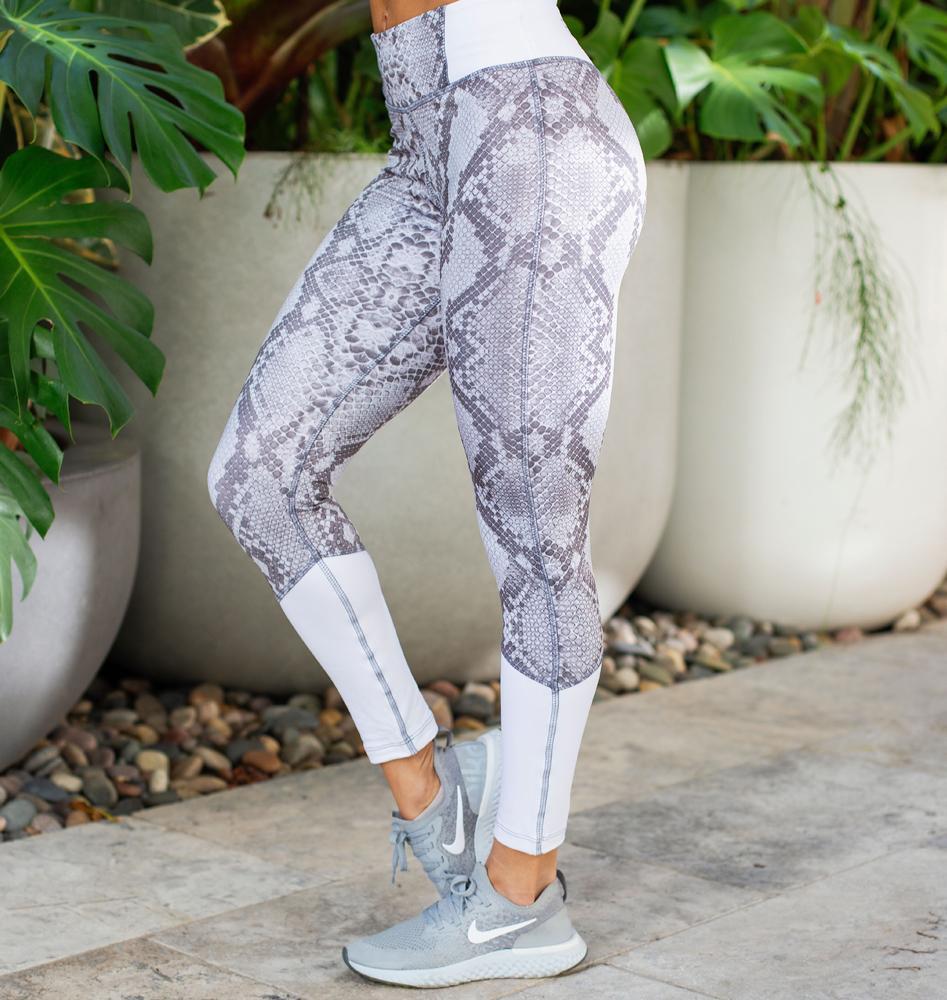 Subtle Snake Print Tights - Be Activewear