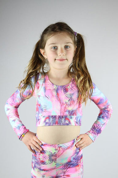 RARR DESIGNS crop Hummingbird Long Sleeve Crop Top Youth Girls