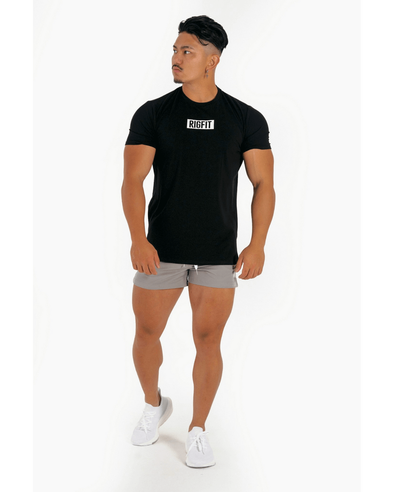 RigFit T-Shirts S'21 SHORT SLEEVE STENCIL T-SHIRT-Black